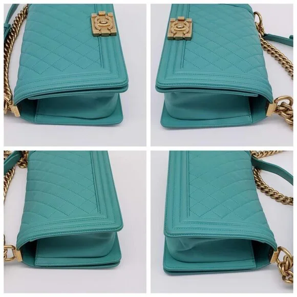 CHANEL Boy Green Leather Shoulder Bag 2650-080524 - Picture 5 of 16